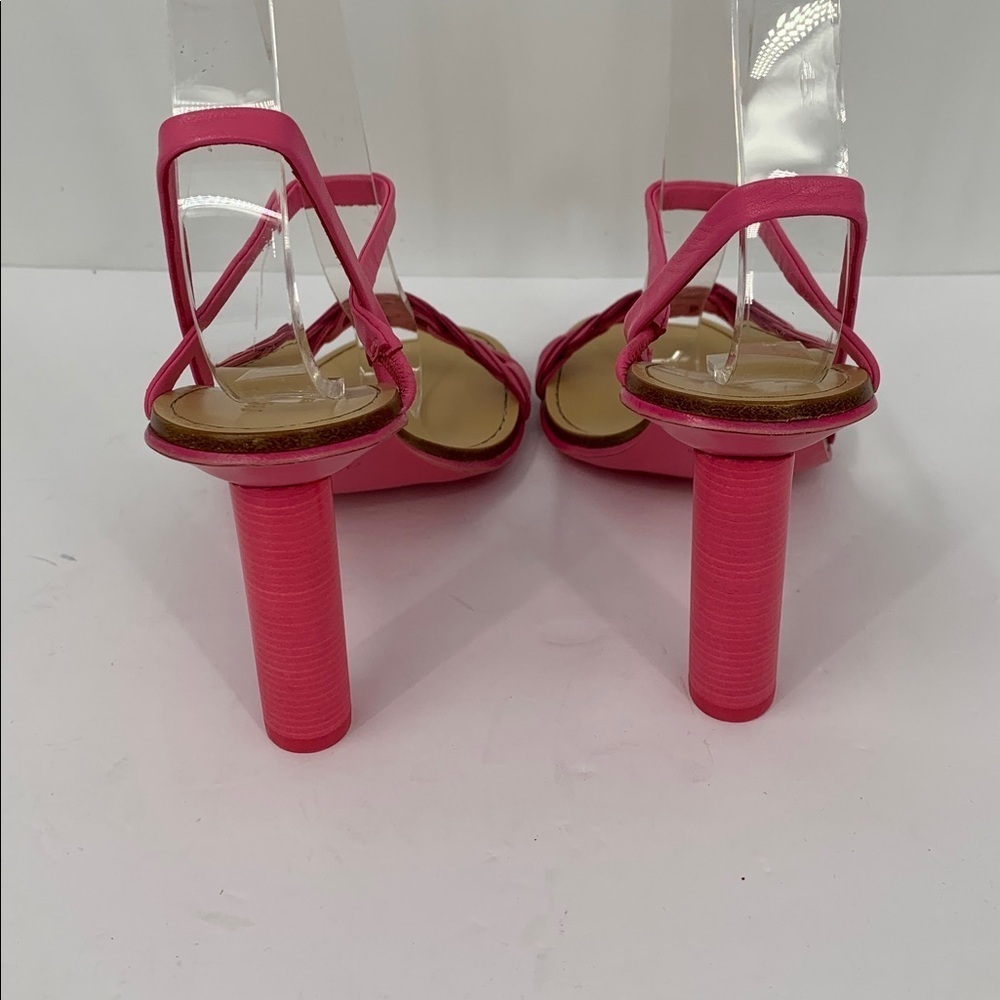 Rag & Bone Infinity leather sandal shoe strappy heel pink slingback new 37.5 7 - Picture 5 of 6